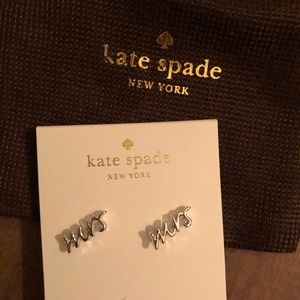 Kate Spade say yes “Mrs” studs